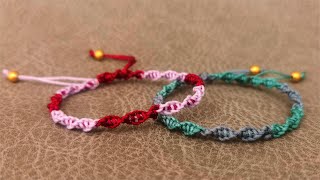 How Do You Make Bracelets Simple DIY String Bracelet Tutorial for Beginners [upl. by Irama103]