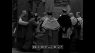 Cardinal Montini receives the Galero cardinals hat from the hands of Pope John XXIII 18121958 [upl. by Hayouqes]