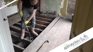 Removing Insulating and Restoring a Suspended Wooden Floor Part 1 of 3 [upl. by Manda439]