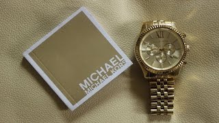 Michael Kors Gold Tone Lexington MK8281 Watch Review [upl. by Sillert]