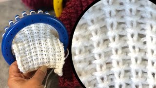 LoOM Knit Stitch The Jute  Loomahat Stitches [upl. by Malonis]