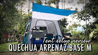 Quechua Arpenaz Base M Shelter Tent  Setup Review [upl. by Yruy]