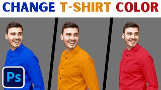 Photoshop Tutorial  How To Change T Shirt Color in Photoshop  Change TShirt Color [upl. by Cardwell]