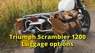 A Review of Triumph Scrambler 1200 luggage options [upl. by Anyer]