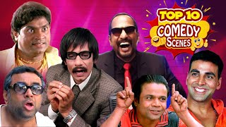 Top 10 Hindi Comedy Scenes  Paresh Rawal  Akshay Kumar Arshad Warsi  Johnny Lever  Rajpal Yadav [upl. by Adnilak]