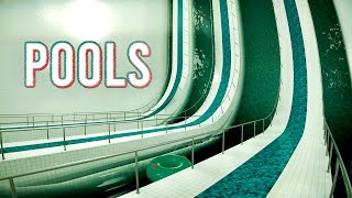 POOLS A Poolcore Liminal Space Game Inspired by Jared Pikes Dream Pools with Usable Water Slides [upl. by Glimp]