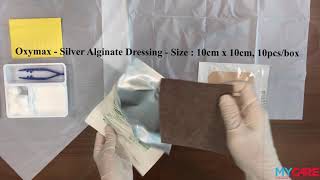 Oxymax Silver Alginate Dressing How to apply on the wound [upl. by Ahsetal]