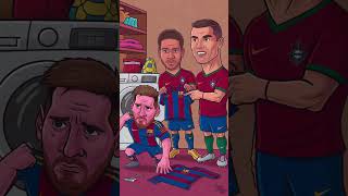 when messis jersey disappeared ronaldo vs messi vs neymar jr vs mbappé vs haaland youtubeshorts [upl. by Wilterdink877]