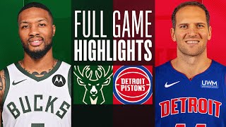 BUCKS at PISTONS  FULL GAME HIGHLIGHTS  January 20 2024 [upl. by Anikas]