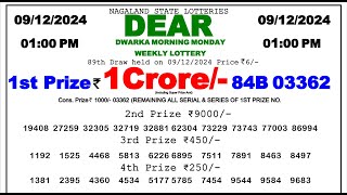 🔴Lottery Sambad Today 0100pm 091224 Dear Lottery Result Pdf Download [upl. by Mcquoid]