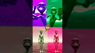 Green alian Vs pink pasita Vs green alian dance challenge shorts funny [upl. by Anaile]