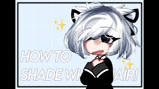 How to Shade White Hair  Gacha ClubLife  IbisPaint X  Tutorial [upl. by Retseh]