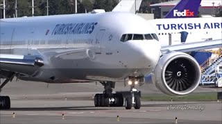 2 Turkish Boeing 777s Depart Together for Istanbul Delivery Flight Huge Pilot Wave [upl. by Vieva]