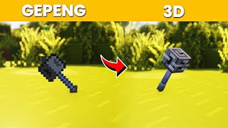 CARA MENGUBAH PALU MACE MENJADI 3D  MINECRAFT UPDATE 121 [upl. by Adiraf516]