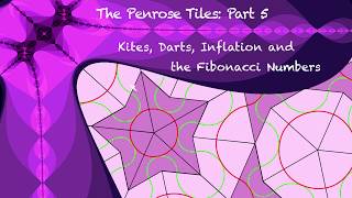 Penrose Tiles Part 5  Kites Darts Inflation Fibonacci Numbers and the Golden Ratio [upl. by Ahtekal560]