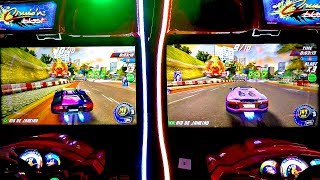 Arcade Game Cruisn Blast 2 Player Versus Mode Dual Screen Car Racing レースゲーム [upl. by Nolaf894]