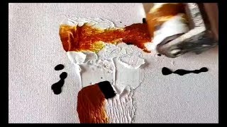 EASY  Abstract painting  Brayer  Palette knife  Brush and Acrylics  Demonstration [upl. by Selegna982]