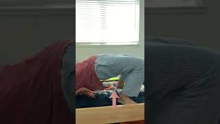 How to crack your lower back sciatica extreme pain shock pop backcrack backpain backadjustment [upl. by Cirdahc]