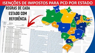 ISENÇÕES DE IPI ICMS E IPVA POR ESTADO EM TODO O BRASIL [upl. by Mannos]