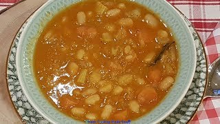 How to make Greek White Bean Soup  Fasolada  Φασολάδα [upl. by Aihsatan218]