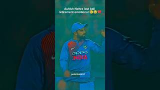 Goodbye to cricket💔 Ashish Nehra last ball 🥹cricketreels shorts viralshort [upl. by Ylas]