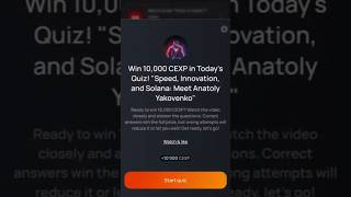 Speed Innovation and Solana Meet Anatoly Yakovenko  CEXIO Quiz telegram cexio crypto nft [upl. by Adnohsak523]