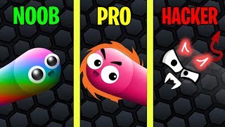 NOOB vs PRO vs HACKER in SLITHERIO [upl. by Gambrill]