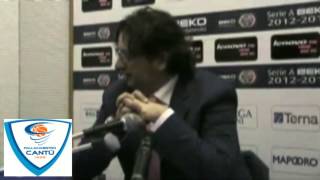 Andrea Trinchieri dopo Cantù vs Sassari gara 6 play off [upl. by Aicul787]