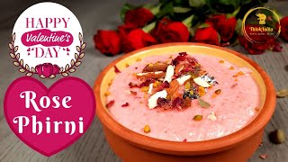 indisch Kochen  Firni Rezept indischer Reispudding  Rose Firni  Valentinstag Rezept  Phirni [upl. by Lauter]