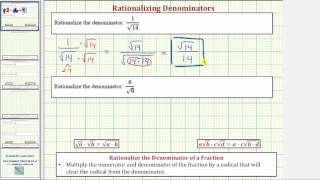 Ex 1 Rationalize The Denominator of a Fraction Basic [upl. by Oicnevuj]