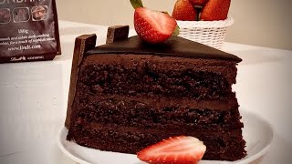 Chocolate cake Rich amp Moist Chocolate Sacher cake Perfect Mirror glazed chocolate ganache cake [upl. by Mahan]