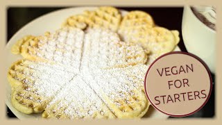 VeganForStarters  Rezept VEGANE WAFFELN  einfach amp schnell [upl. by Suoivatra510]