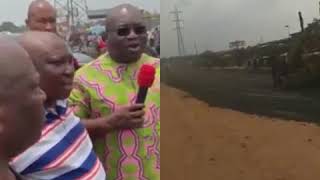 Aba Gov Ikpeazu Inspect Port Harcourt road project [upl. by Brandie]