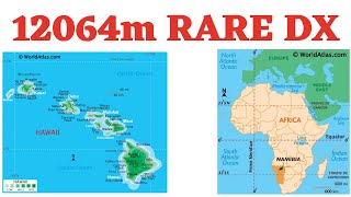 12064 Mile Rare DX radio contact Namibia V51WH to Hawaii KH6ML Long distance world goodwill [upl. by Nilved]