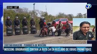 SALTA  Mosconi Originarios cortan la ruta 34 en reclamo de obras para las comunidades canal7salta [upl. by Sophi]