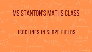 Isoclines in Slope Fields [upl. by Puklich]