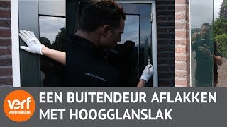 Het Aflakken van een Buitendeur  Buitendeur Schilderen 10 [upl. by Oidualc246]