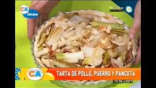 Tarta de pollo puerros y panceta [upl. by Vharat]