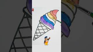 HOW TO DRAW A CUTE ICE CREAM CONE  STEP BY STEP  DRAW Cute things  ICE CREAM DRAWING [upl. by Danila]