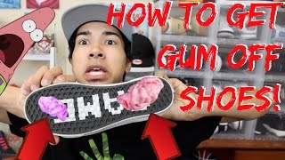 How To Remove Gum From Your Shoes Sneaker Head Tips amp Tricks [upl. by Gena]