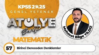 57  Birinci Dereceden Denklemler  Mehmet Bilge YILDIZ [upl. by Lesslie]