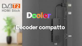 Dcolor Decoder DVBT2 Decoder Digitale Terrestre [upl. by Akcimat]