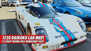 1320 DAIKOKU CAR MEET JAPAN  T3 Craft Works NSX Workshop Visit [upl. by Orren927]