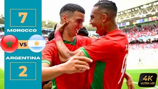 Morocco Stuns Argentina with 71 Victory in Paris 2024 Olympics [upl. by Delogu]