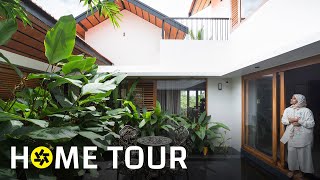 A Beautiful Tropical House With Central Courtyard Home Tour [upl. by Cristiano]