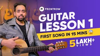 Guitar Lesson 1  Playing 2 Most Easiest Chords 🎸 Guitar Lessons for Beginners  FrontRow [upl. by Ainivad]