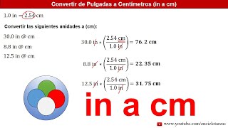 27 Cómo convertir pulgadas in a centímetros muy fácil [upl. by Ilime338]