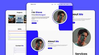 Build a Responsive Complete Personal Portfolio Website using HTML amp CSS amp Javascript [upl. by Asiram]