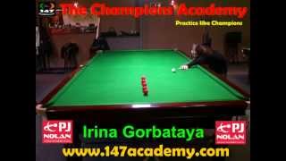 PJ NOLAN SNOOKER ACADEMY PLAYER  Irina Gorbataya [upl. by Nicola195]