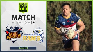 Tuggeranong Bushrangers v Woden Valley Rams  Round 13 Highlights  Canberra Rugby League 2022 [upl. by Fremont]